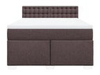 Bed Frame with Mattress - Brown Wood, W 78.7 x D 56.7 x H 39.6 in