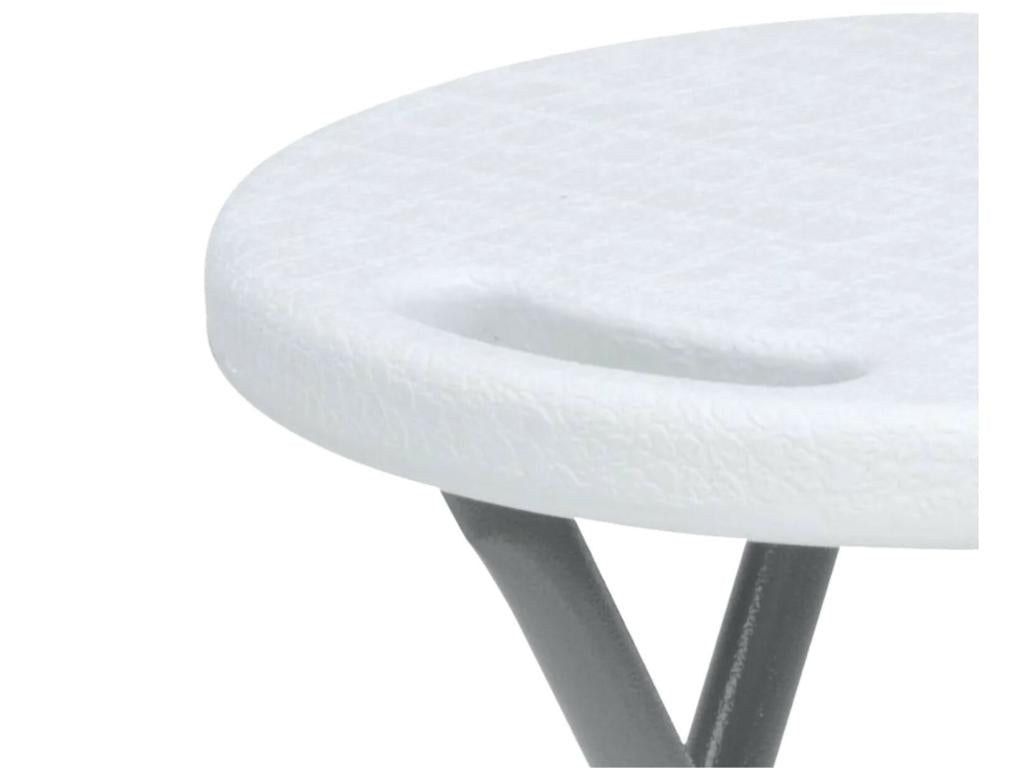 Stool - White Resin, W 12.2 x D 12.2 x H 17.7 in