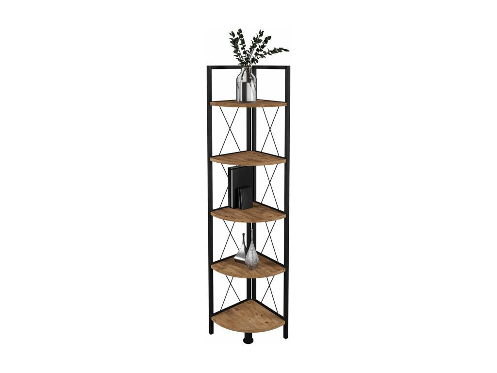 Bookcase - Brown Wood, W 13.4 x D 13.4 x H 63 in