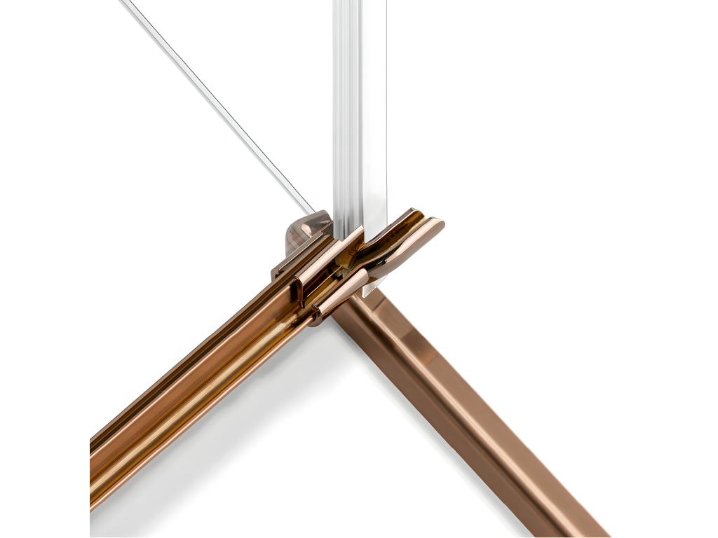 Home Item - Cuivre Glass, W 43.3 x D 39.4 x H 78.7 in