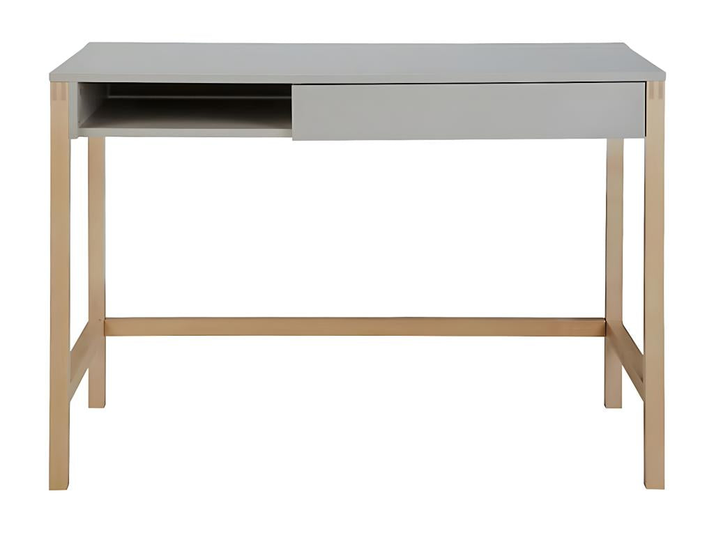 Desk - Gray Wood, W 44.1 x D 23.6 x H 29.9 in