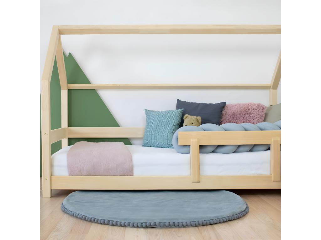 Bed - Natural Engineered Wood, W 35.4 x D 53.1 x H 74.8 in