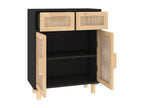 Sideboard - Black Wood, W 23.6 x D 11.8 x H 29.5 in