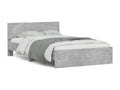 Bed Frame with Headboard with LED - Gray Engineered Wood, W 76 x D 57.1 x H 27.6 in
