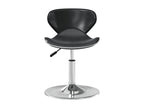 Bar Stool - Black Steel, W 17.9 x D 17.7 x H 29.9 in