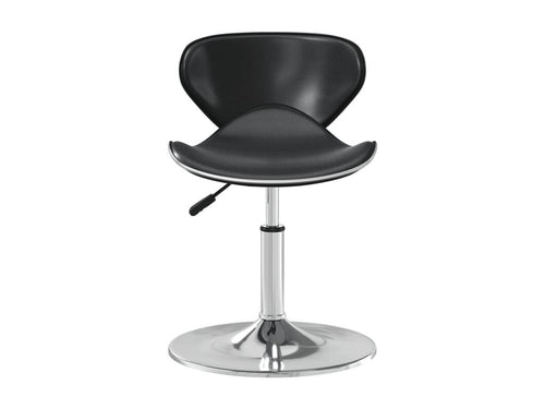 Bar Stool - Black Steel, W 17.9 x D 17.7 x H 29.9 in