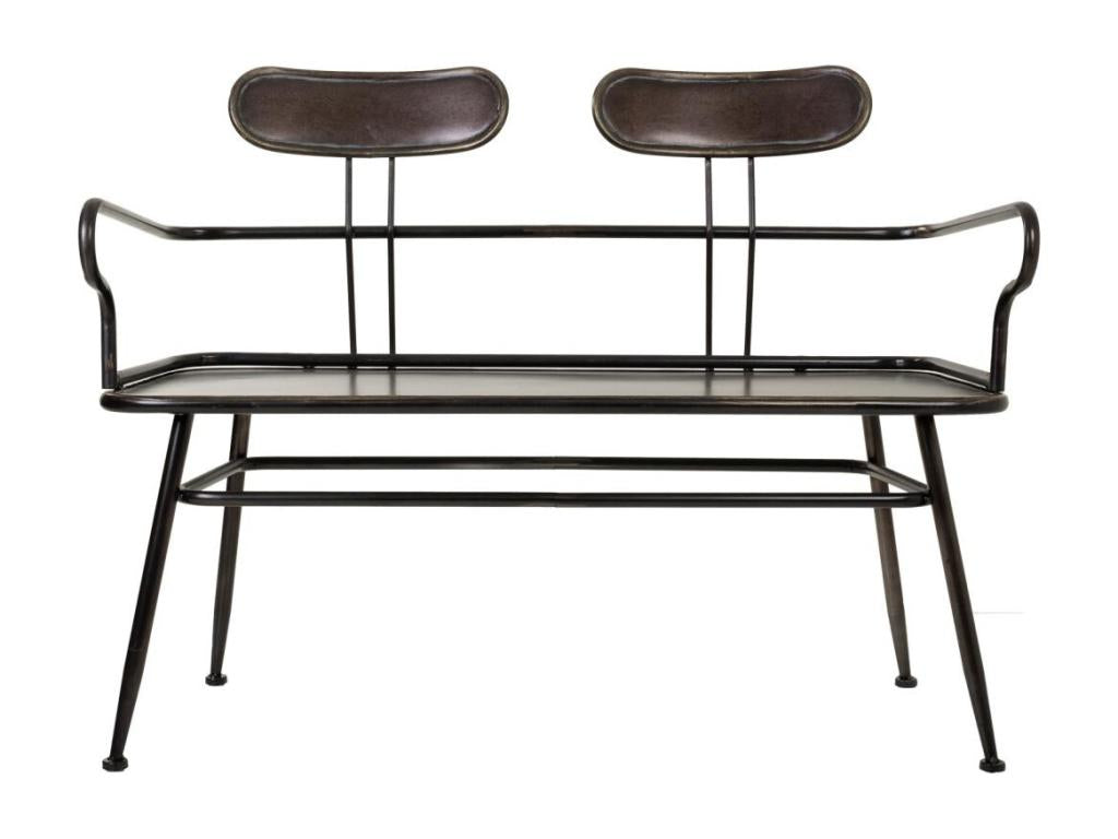 Bench - Multicolore Metal, W 12.8 x D 12.8 x H 19.3 in