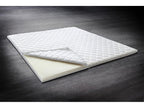 Mattress - White Polyester Fabric, W 70.9 x D 78.7 x H 2.4 in