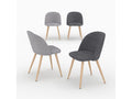 Chair - Gray Cotton, W 19.5 x D 20.1 x H 30.5 in