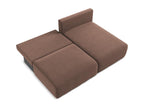 Sofa - Pink Polyester Fabric, W 58.7 x D 82.7 x H 31.1 in