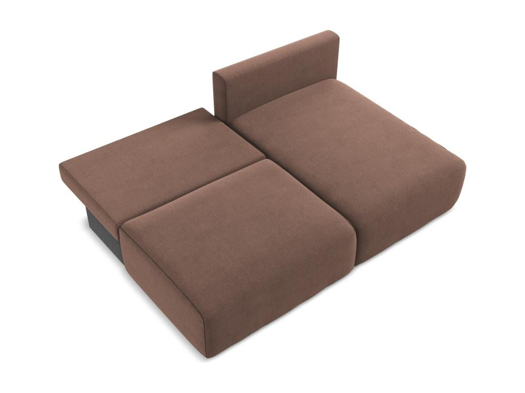 Sofa - Pink Polyester Fabric, W 58.7 x D 82.7 x H 31.1 in