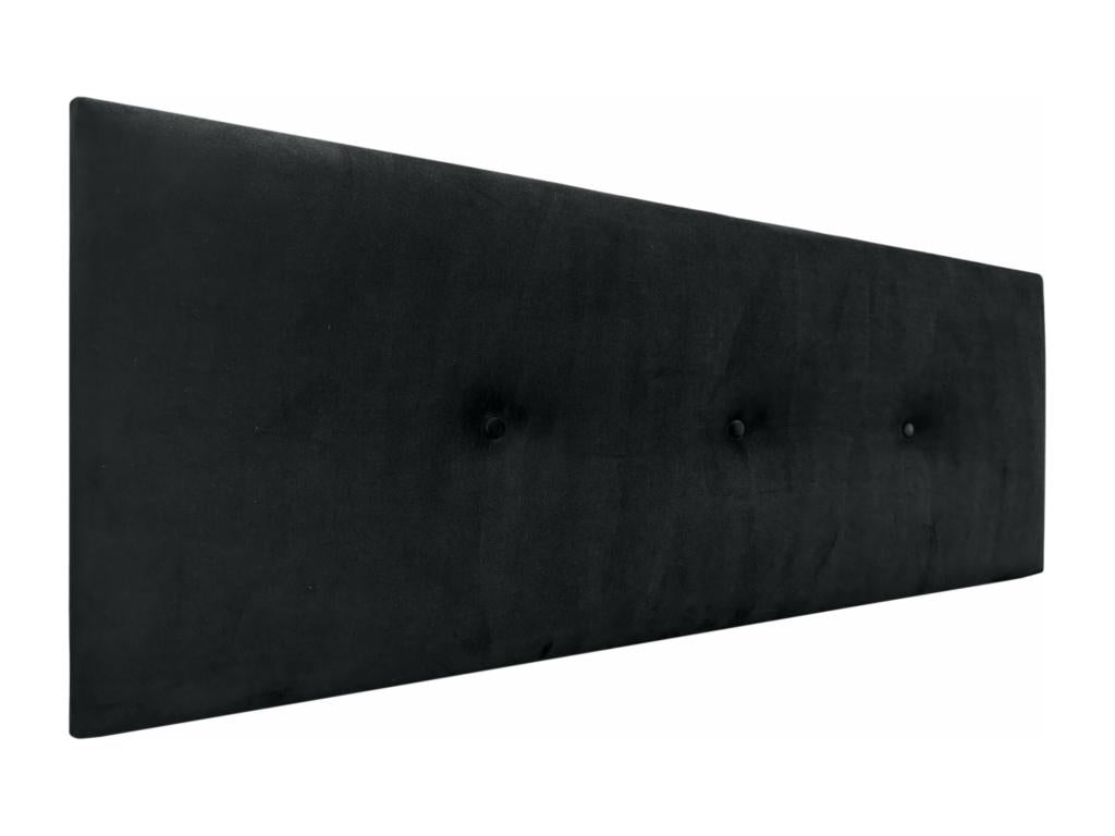 Bed - Black Velvet, W 53.1 x D 1.6 x H 19.7 in
