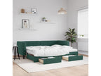 Bed - Green Velvet, W 87.8 x D 35.4 x H 26.8 in