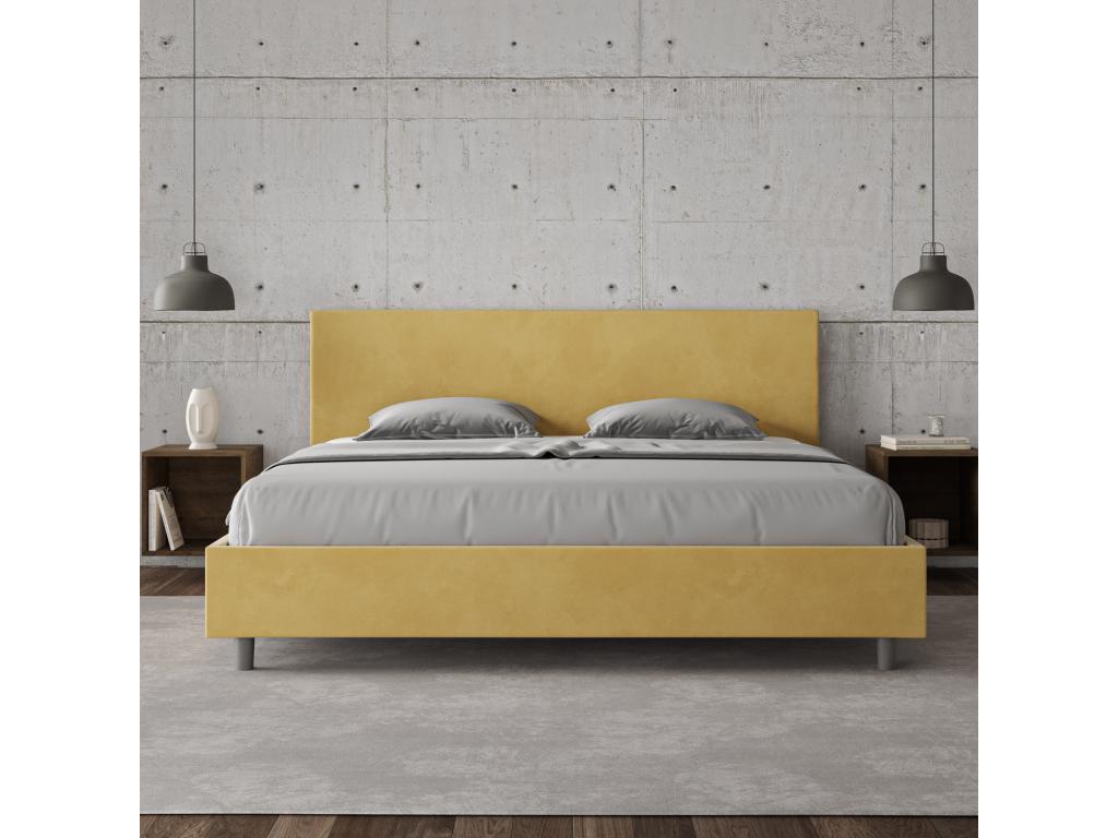 Bed - Yellow Engineered Wood, W 83.5 x D 83.5 x H 41.7 in