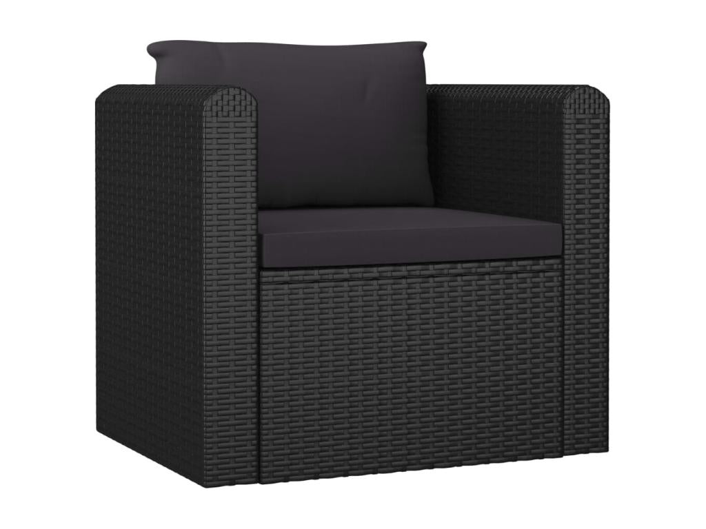7-Piece Outdoor Patio Set with Cushions - Gray Wood, W 25 x D 25 x H 24.6 in