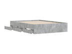 Bed - Gray Wood, W 79.9 x D 48.4 x H 13 in
