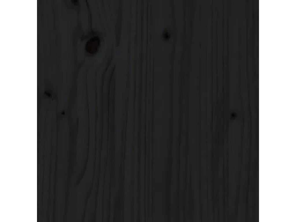 Wardrobe - Black Wood, W 17.7 x D 11.8 x H 13.8 in