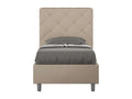 Bed - Taupe Engineered Wood, W 86.6 x D 19.7 x H 46.9 in