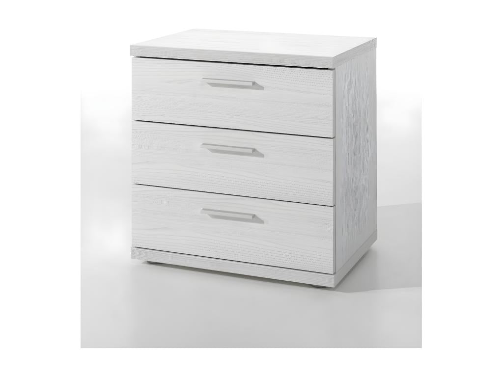 Bed - White Wood, W 81.5 x D 81.5 x H 39.4 in