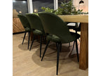 Set of 2 Chairs - Green Velvet, W 19.3 x D 22.4 x H 33.5 in
