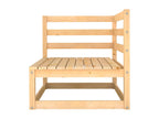 8-Piece Outdoor Patio Set with Cushions - Gray Wood, W 27.6 x D 27.6 x H 26.4 in