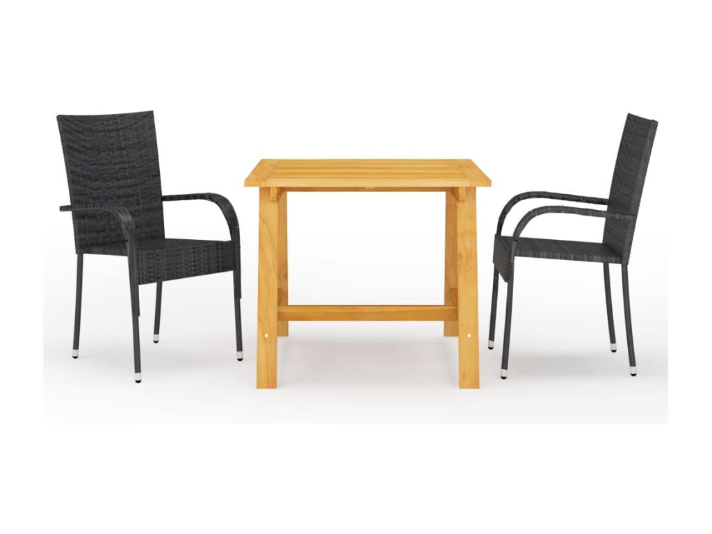 Set of 3 Home Items - Brown Resin, W 23.6 x D 23.6 x H 29.5 in