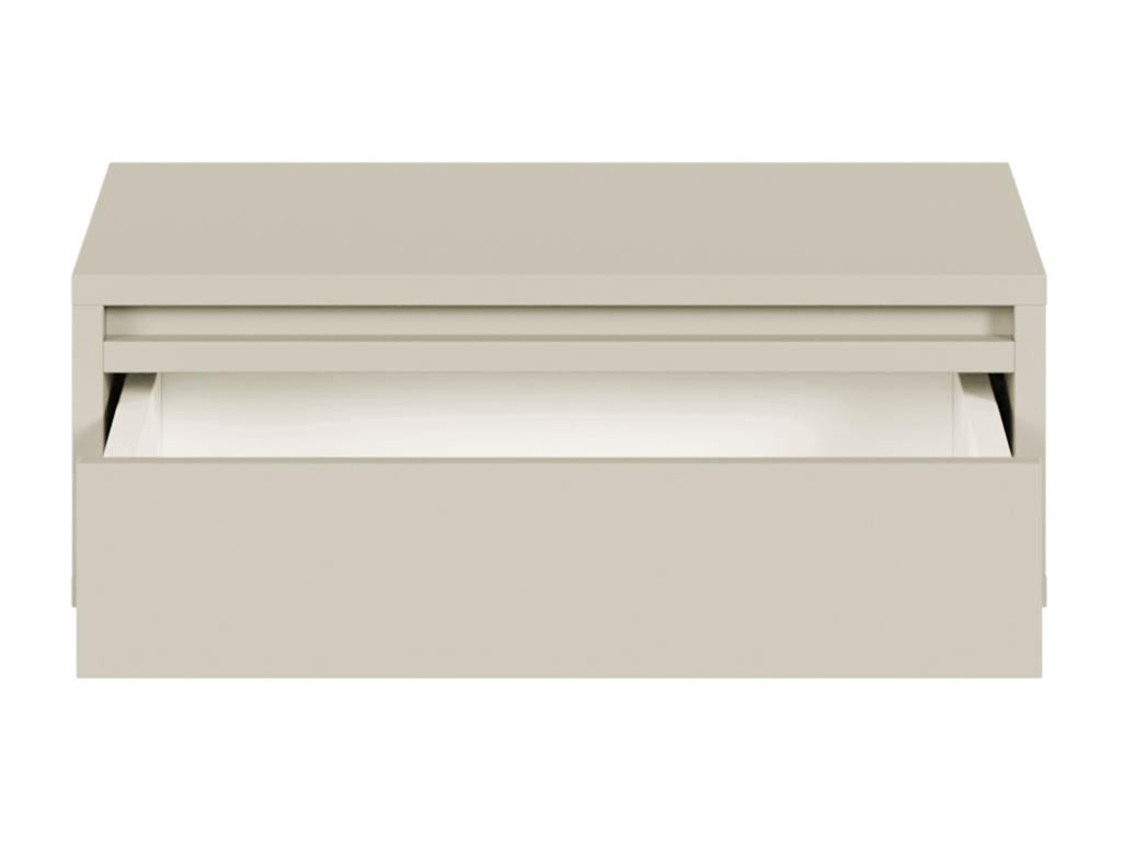 Table - Beige Engineered Wood, W 19.7 x D 13.4 x H 6.7 in