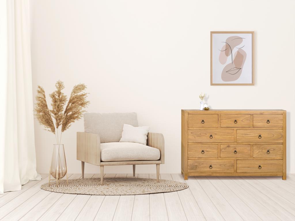 Dresser - Natural Mindi, W 47.2 x D 15.7 x H 31.5 in