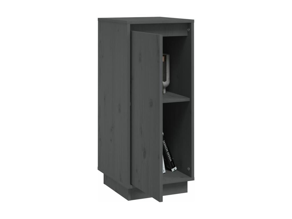 Set of 2 Sideboards - Gray Wood, W 12.4 x D 13.4 x H 29.5 in