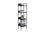 Bookcase - Black Wood, W 13.8 x D 11.8 x H 54.5 in