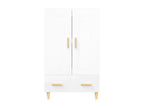 Sideboard - White Wood, W 27.6 x D 12.2 x H 45.3 in
