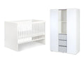 Baby Bed - Gray Engineered Wood, W 49.2 x D 33.5 x H 26 in