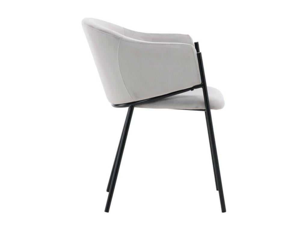 Dining Chair - Black Velvet, W 21.3 x D 24.4 x H 31.5 in