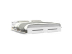 Bed - White Wood, W 79.9 x D 79.9 x H 17.7 in