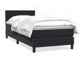 Bed Frame with Mattress - Black Velvet, W 83.9 x D 31.5 x H 34.6 in