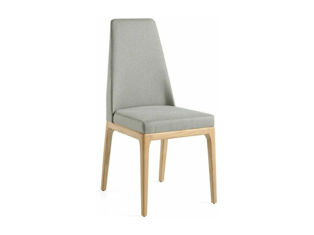 Chair - Blue Polyester Fabric, W 18.5 x D 21.3 x H 39 in