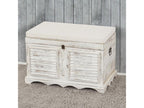 Home Item - White Wood, W 29.9 x D 17.7 x H 19.7 in