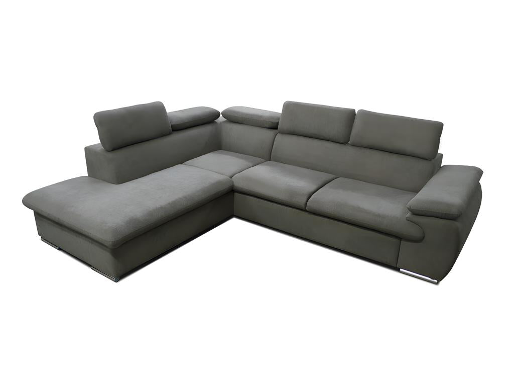 Sofa - Taupe Polyester Fabric, W 106.7 x D 87 x H 29.9 in