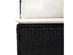 10-Piece Outdoor Patio Set with Cushions - Black Steel, W 28 x D 24.4 x H 27.2 in