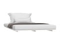 Bed - White Wood, W 78.7 x D 55.1 x H 2 in