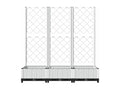 Home Item - Silver Metal, W 118.1 x D 11.8 x H 31.5 in