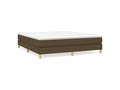 Bed Frame with Mattress - White Polyester Fabric, W 79.9 x D 70.9 x H 9.8 in