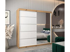 Sliding Door Wardrobe - Brown Engineered Wood, W 78.7 x D 24.4 x H 78.7 in