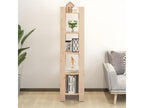 Bookcase - Brown Wood, W 16.1 x D 13.8 x H 63 in