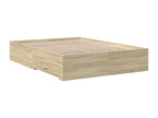 Bed - Natural Wood, W 76 x D 56.3 x H 12.6 in