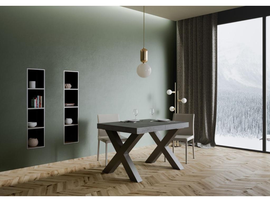 Table - Gray Engineered Wood, W 51.2 x D 35.4 x H 30.3 in