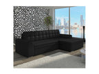 Sofa - Black Faux Leather, W 106.3 x D 0 x H 31.5 in