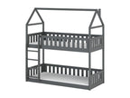 Bed - Gray Wood, W 38.6 x D 81.9 x H 76 in